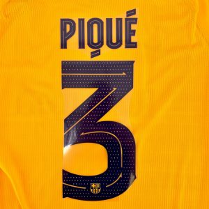 2019-22 Barcelona Away Name Number Set #3 PIQUÉ Repro – Kitroom Football