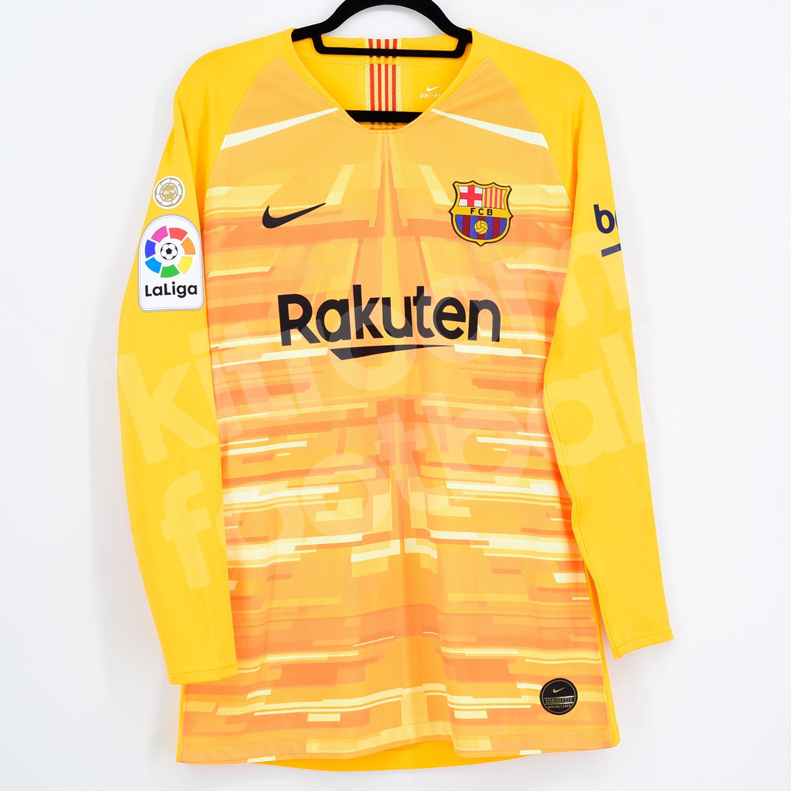 FC BARCELONA SPAIN 2020 2021 GOALKEEPER JERSEY SHIRT #1 TER STEGEN