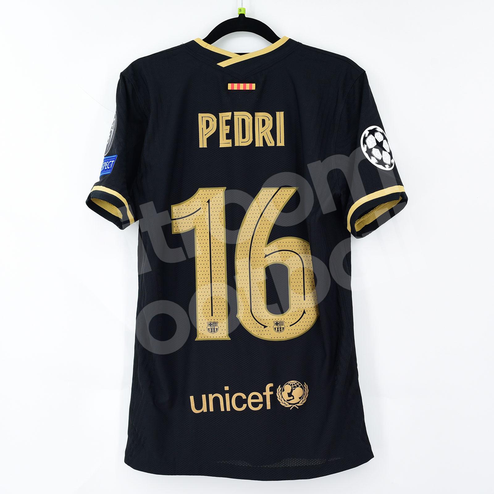 Nike Barcelona Away Stadium Shirt 2021-22 with Pedri 16 Printing