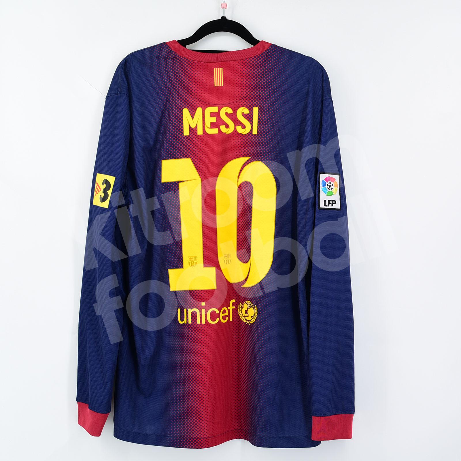 \ud83d\udd34\ud83d\udd35 Retro FC Barcelona 2012\/13 Lionel Messi home jersey unboxing ...