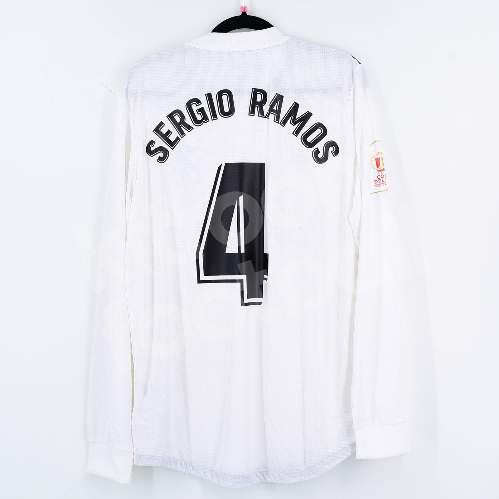 REAL MADRID 2018 2019 MATCH JERSEY SERGIO RAMOS LA LIGA LONG SLEEVE 3RD  SHIRT