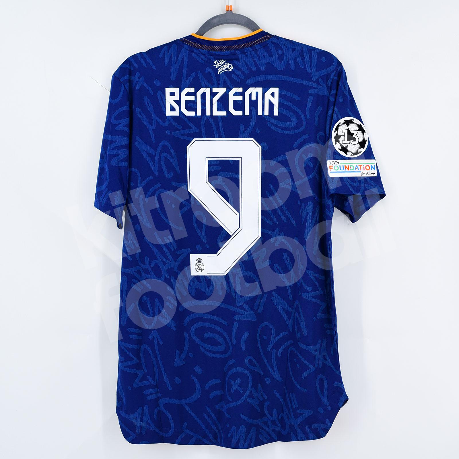 2022 Real Madrid Final Uefa Supercup #9 BENZEMA Match Authentic Shirt L –  Kitroom Football