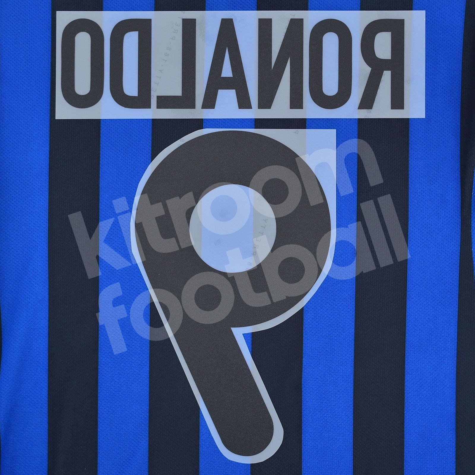 Inter Milan 2001-2002 Home Shirt #9 Ronaldo - Online Shop From