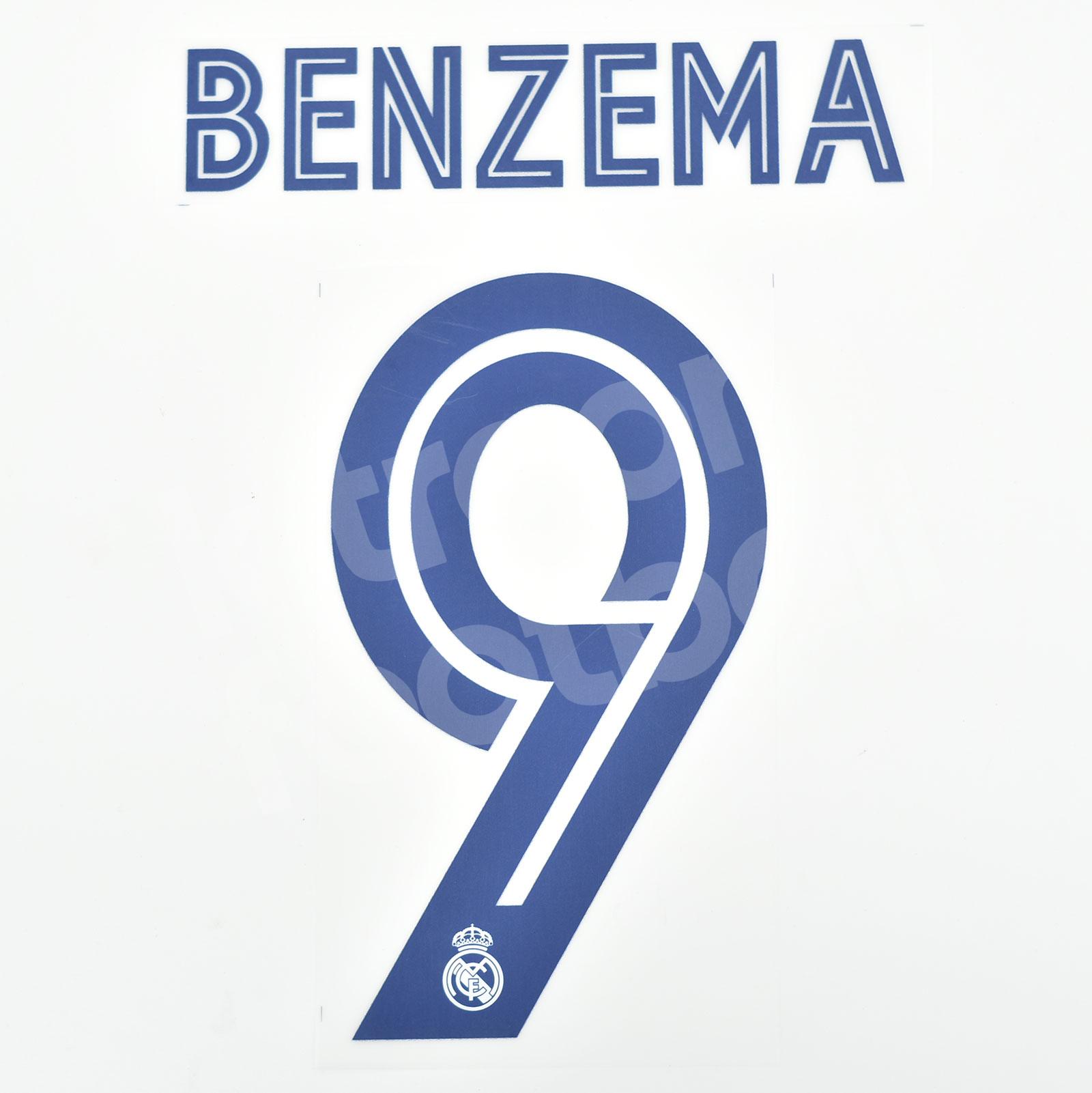 2022-23 Real Madrid Home Name Number Set #9 BENZEMA Repro La Liga – Kitroom  Football