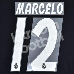 Real Madrid 2021/22 Home Marcelo #12 Jersey Name Set