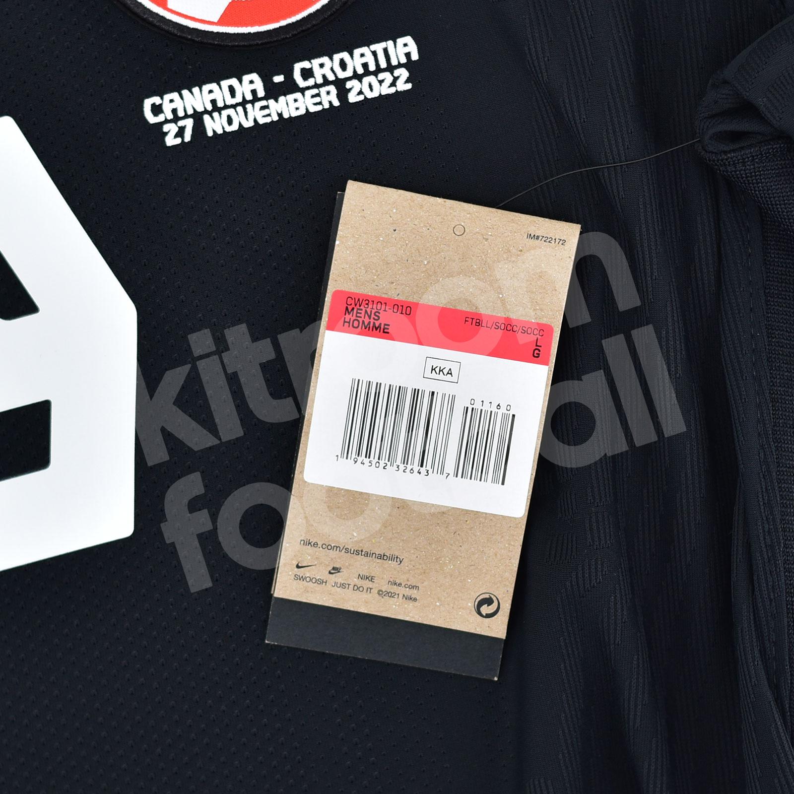 FIFA World Cup 2022 Canada Player Issue Away Shirt #19 DAVIES (S) vs Croatia  – Kitroom Football