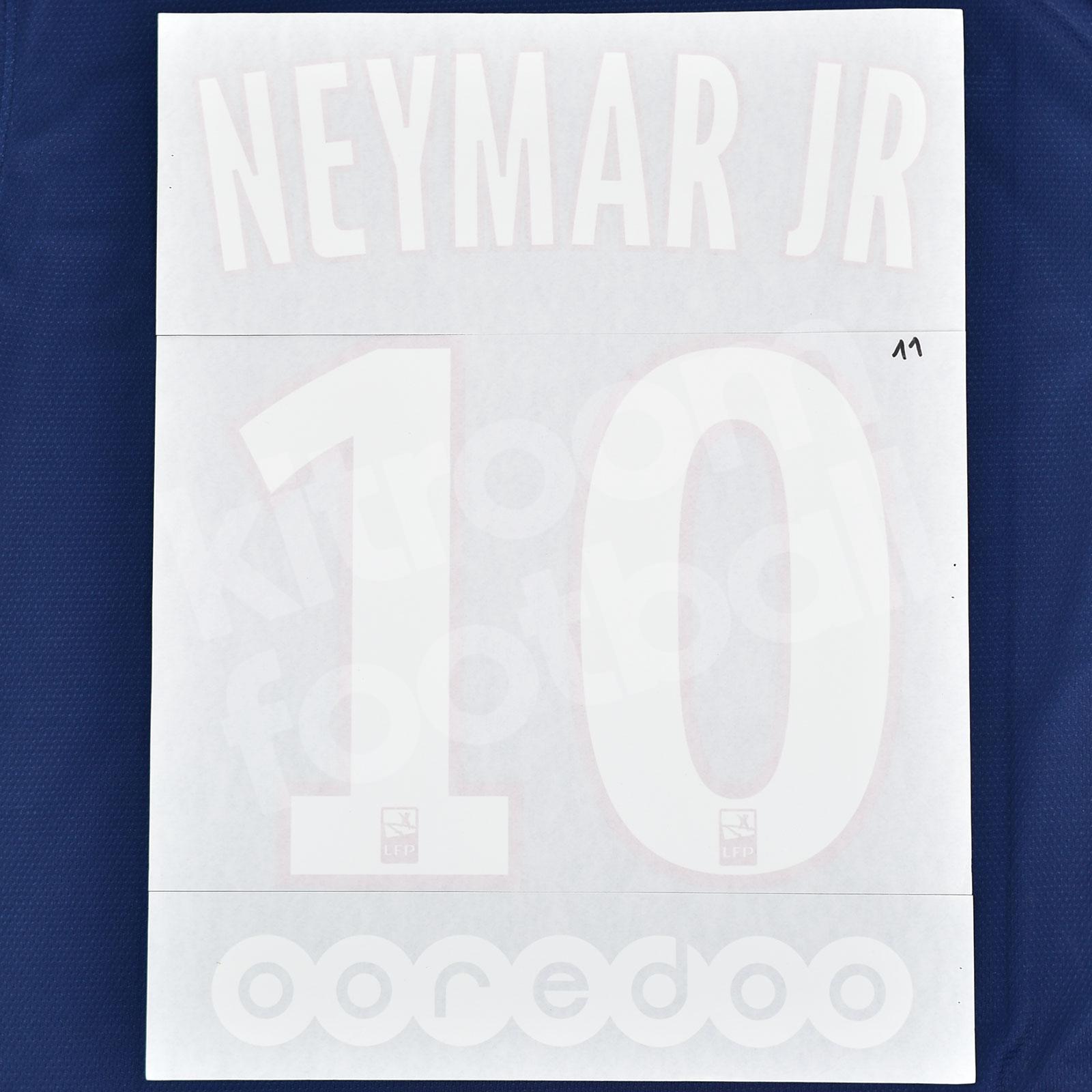 2022-23 PSG Paris LIGUE 1 Home Shirt NEYMAR JR 10 Official Player Issue  Size Name Number Set