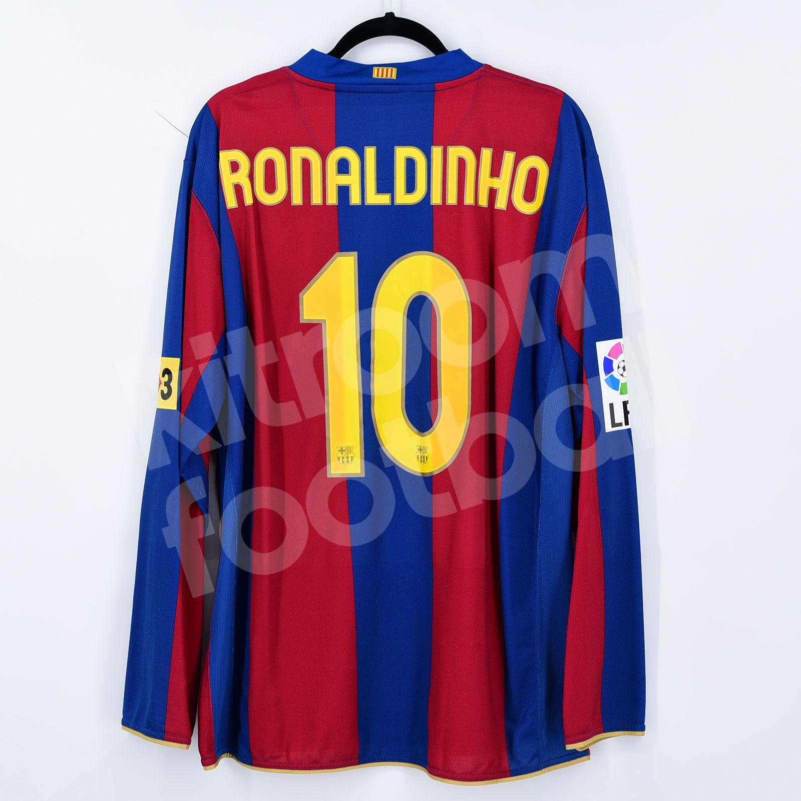 RONALDINHO 2007 MATCH WORN FC BARCELONA SHIRT