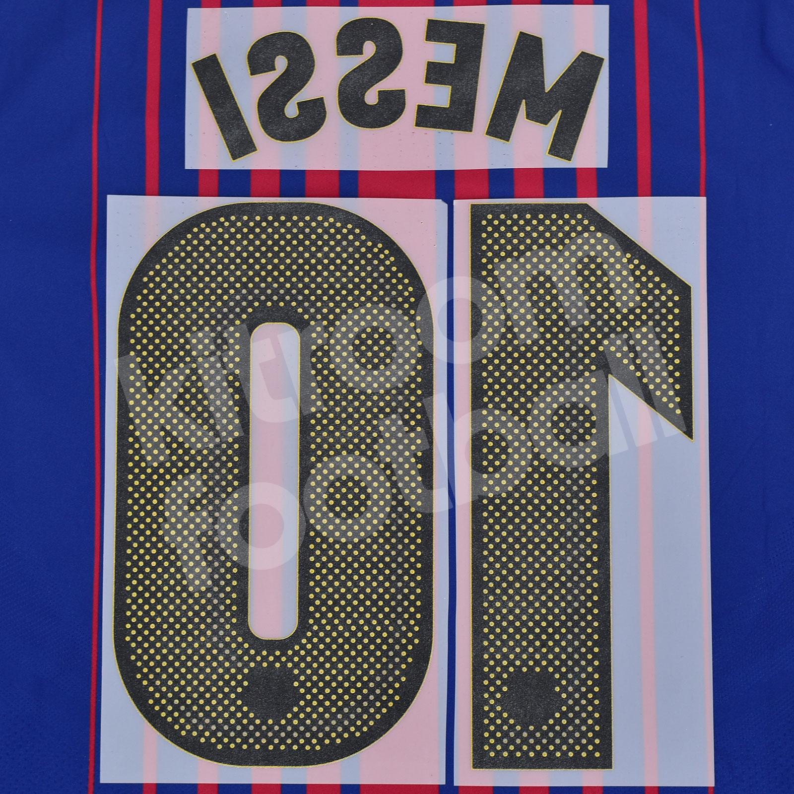 Original Player Issue 2017-18 Barcelona Home Name Number Set #10 MESSI –  Kitroom Football