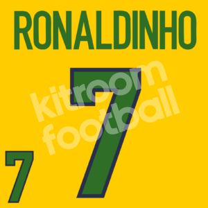 World Cup 2002 Brazil Name Number Set #9 RONALDO Home Repro – Kitroom  Football