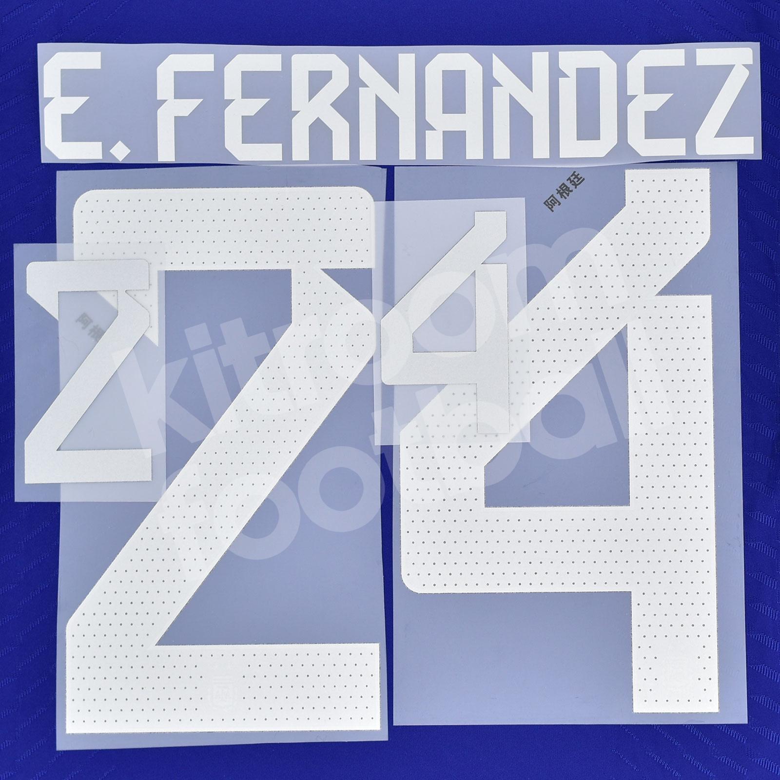 2022-23 Argentina Home Shirt E.Fernandez #24