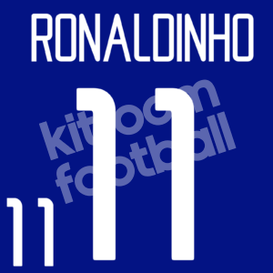 Brazil 2002 Ronaldinho #11 World Cup Awaykit Nameset Printing