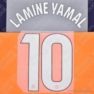 Original Player Issue 2025-26 Barcelona La Liga Third Name Set #10 LAMINE YAMAL (TPT)