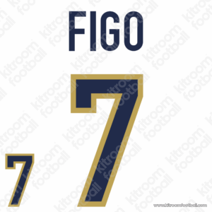 1998-99 Portugal Away Name Set #7 FIGO (Repro)