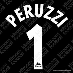 1995-97 Juventus Goalkeeper Name Set #1 PERUZZI (Repro)